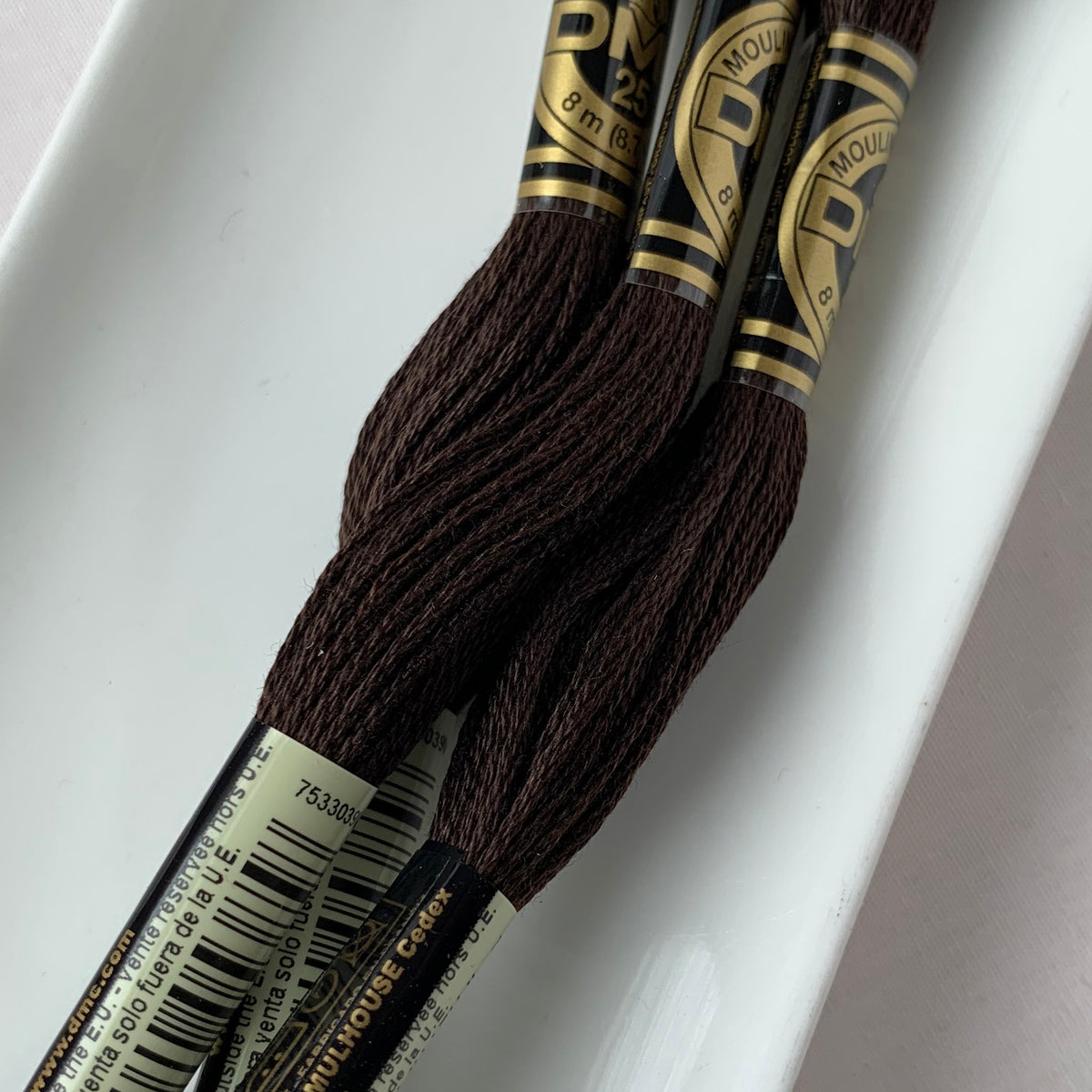 DMC C3371 Mouliné Étoile Shimmer Embroidery Floss - Black Brown - Stitched  Modern