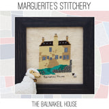 cross stitch design of a Scottish guest house