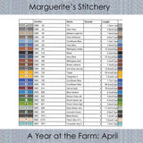 A Year on the Farm: April - Digital Cross Stitch Pattern