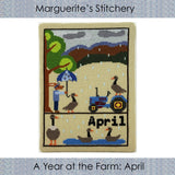 A Year on the Farm: April - Digital Cross Stitch Pattern