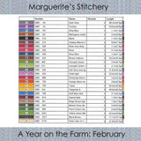 A Year on the Farm: February - Digital Cross Stitch Pattern