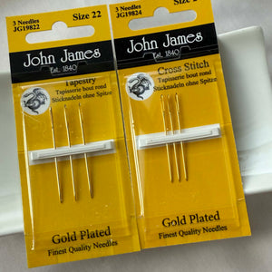 Tapestry Needles by John James Gold Plated Size 22 or 24