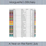 A Year on the Farm: July - Digital Cross Stitch Pattern