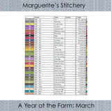 A Year on the Farm: March - Digital Cross Stitch Pattern