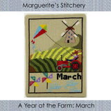A Year on the Farm: March - Digital Cross Stitch Pattern