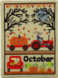 A Year on the Farm: October - Digital Cross Stitch Pattern