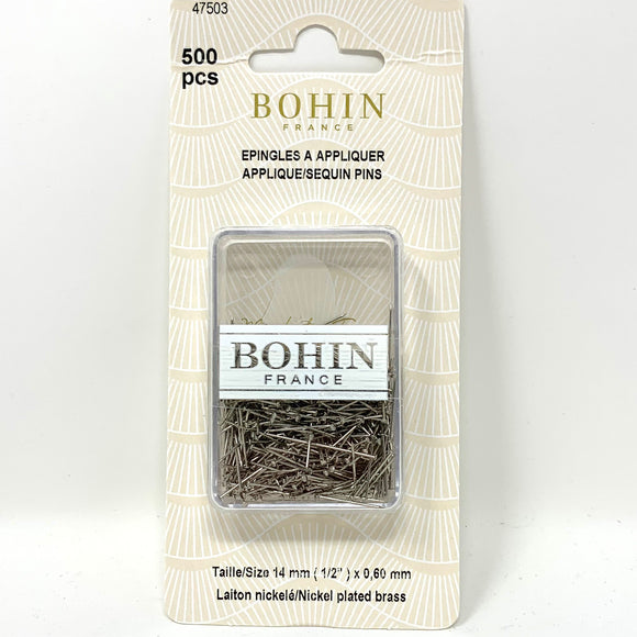 Brass Applique Sequin Pins by Bohin - 500 pins