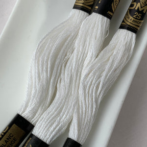 DMC 6-strand embroidery floss white