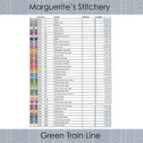 The Green Train Line - Cross Stitch Pattern