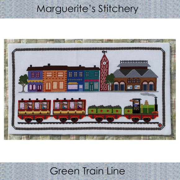 The Green Train Line - Cross Stitch Pattern